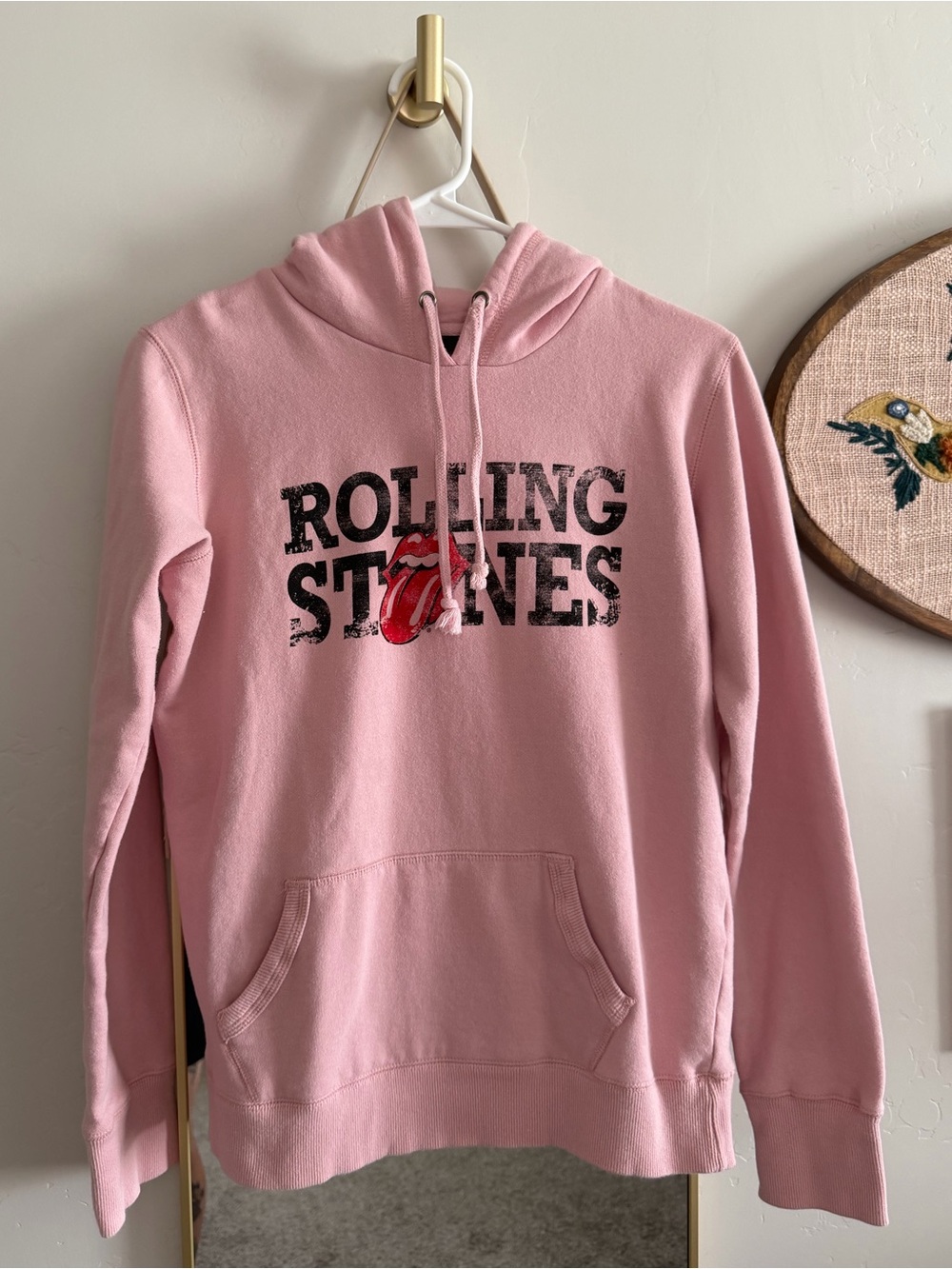 The Rolling Stones Pink Logo Pullover Hoodie